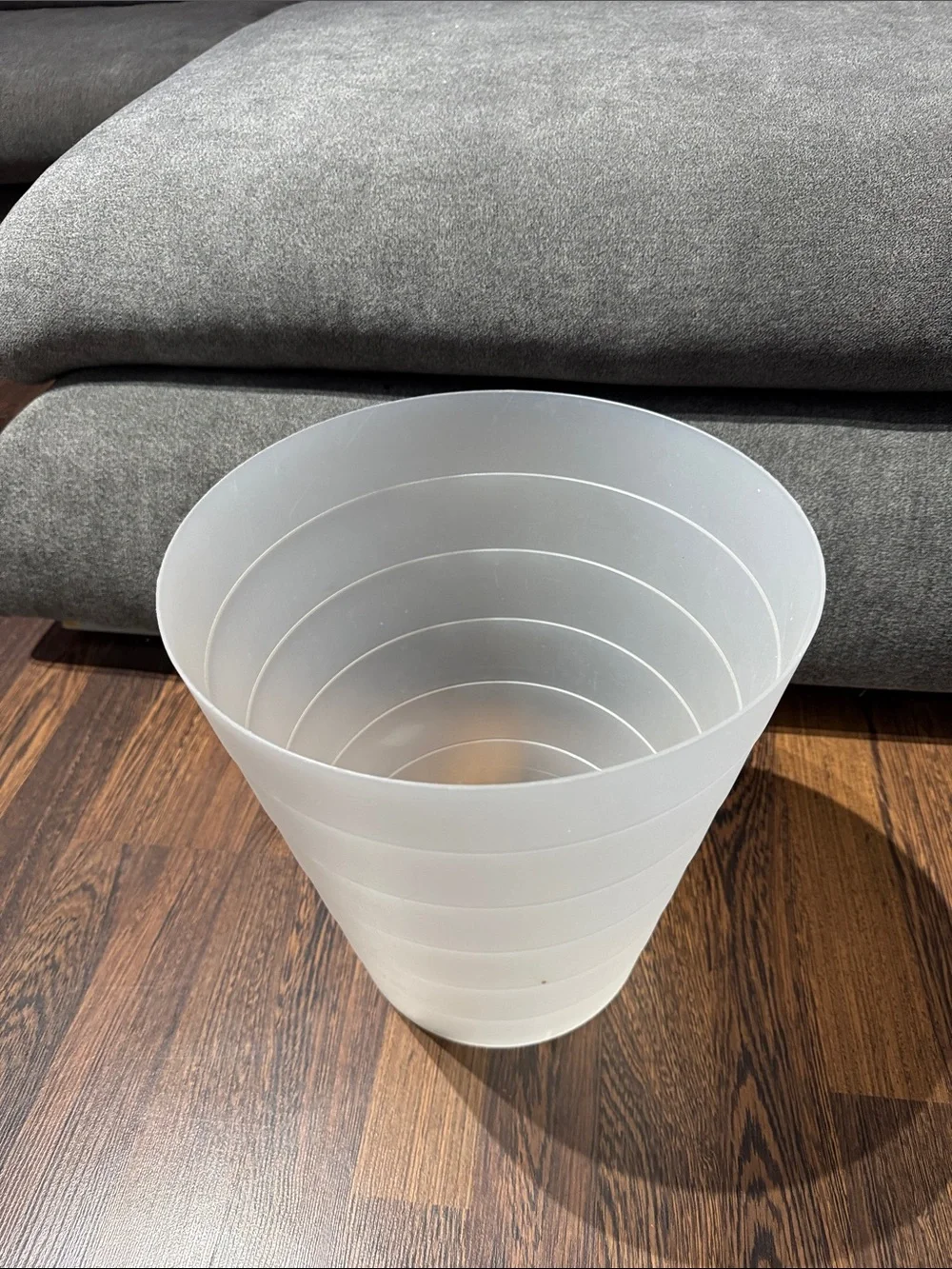 IKEA Frosted White Plastic Wastebasket